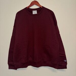 NWOT Champion Authentic Athleticwear Burgundy Crewneck Sweatshirt Mens 2XL